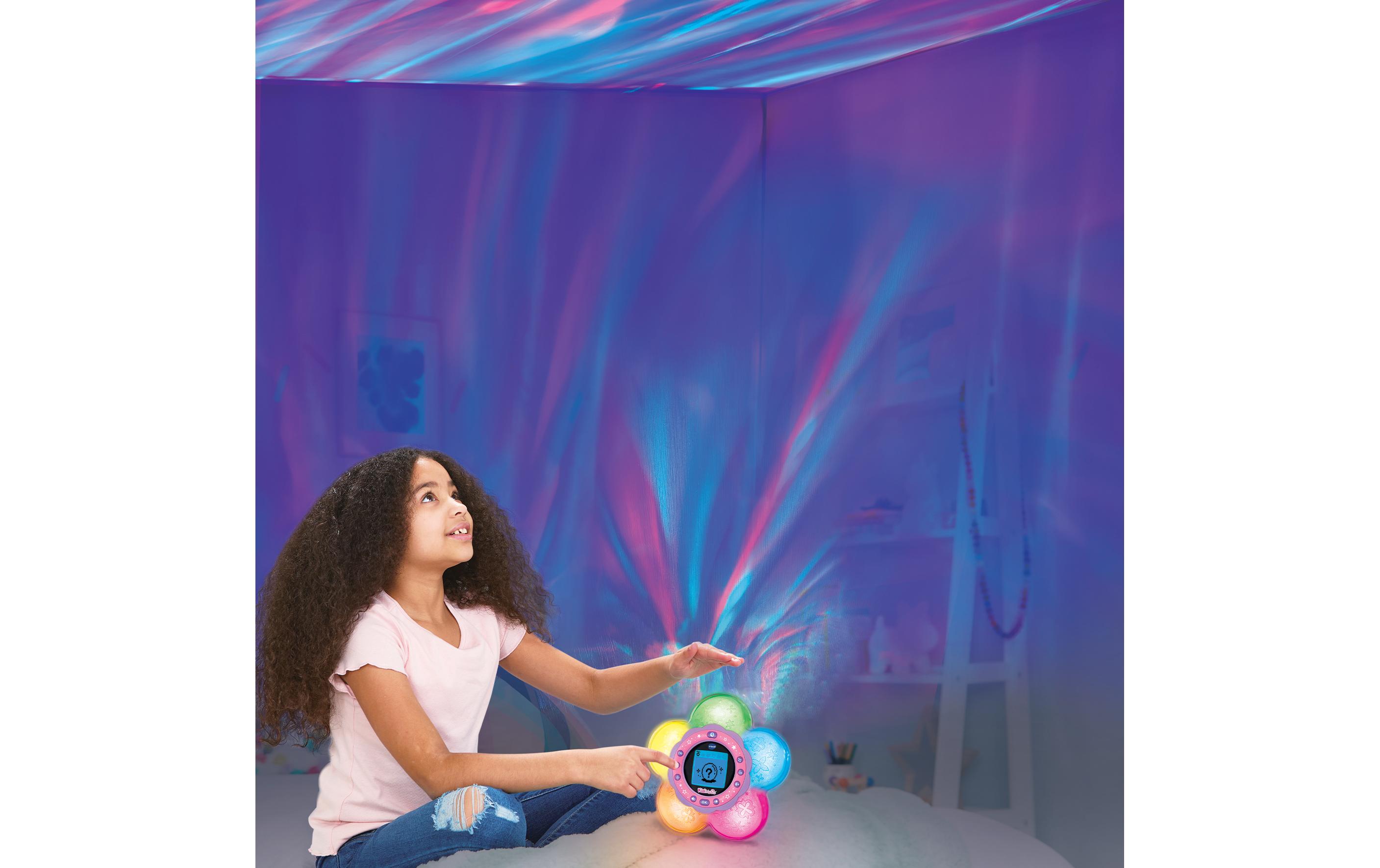 Kidimagic Galaxy Light -FR-Magischer Wecker mit farbenfrohen Lichtprojektionen und tollen Wahrsage-Funktionen sowie lustigen Spielen