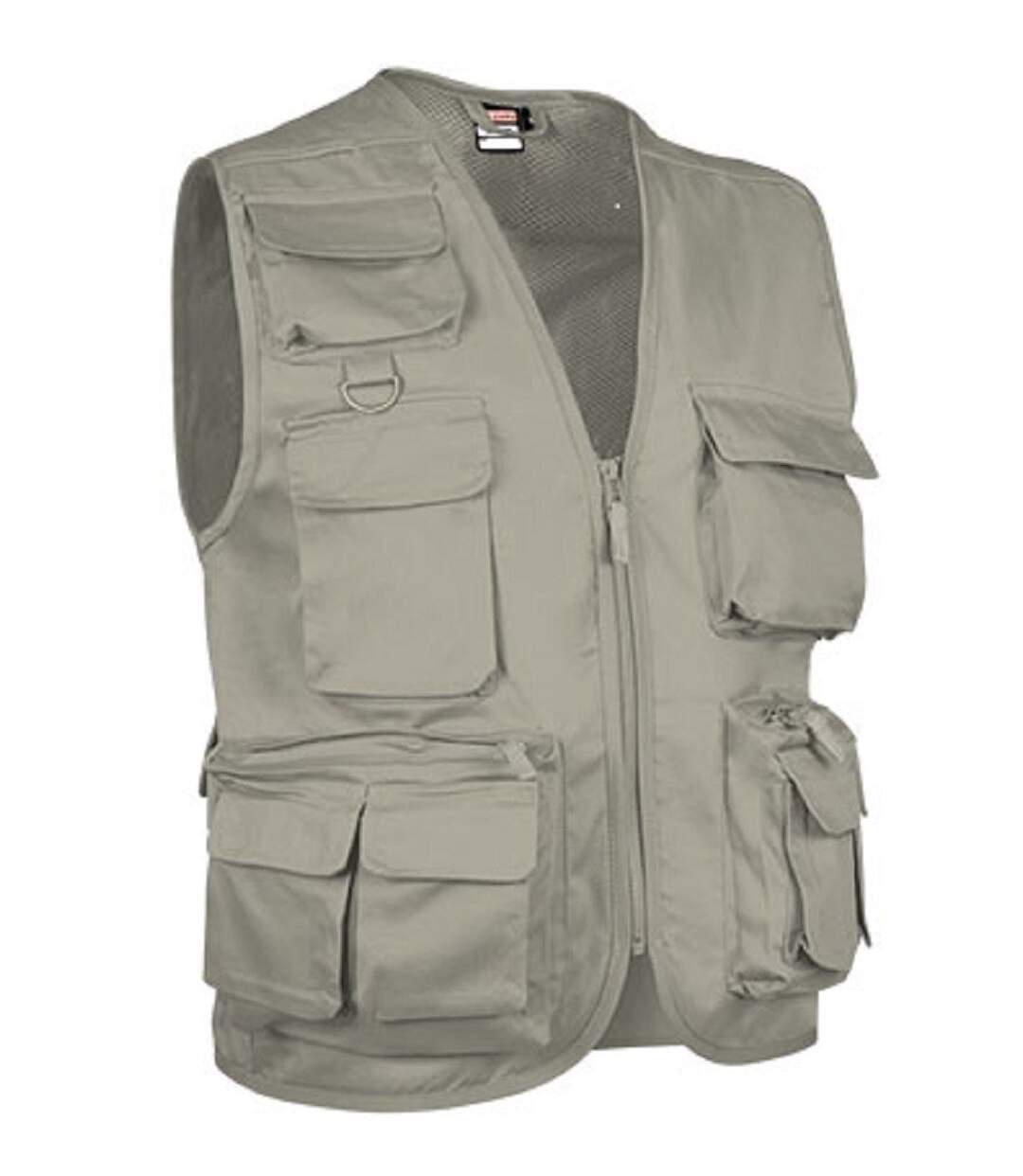 Gilet reporter multipoches sans manches - SAFARI - beige