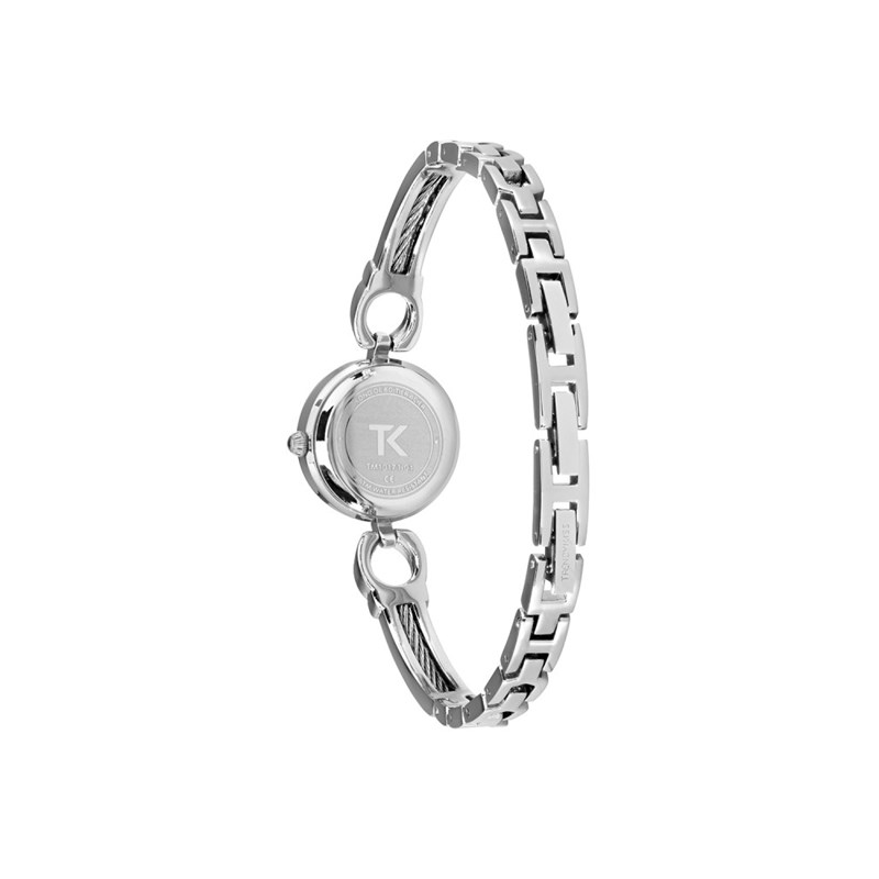 Montre femme analogique Trendy Kiss - Bracelet semi-rigide avec câble en acier - Reine
