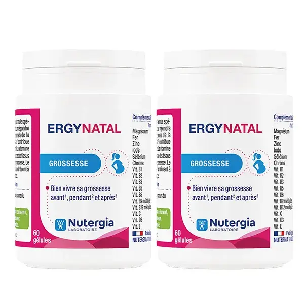 Nutergia Ergynatal para Gestantes - Tratamento de 3 Meses - Pacote com 3 comprimidos de 1 mês cada