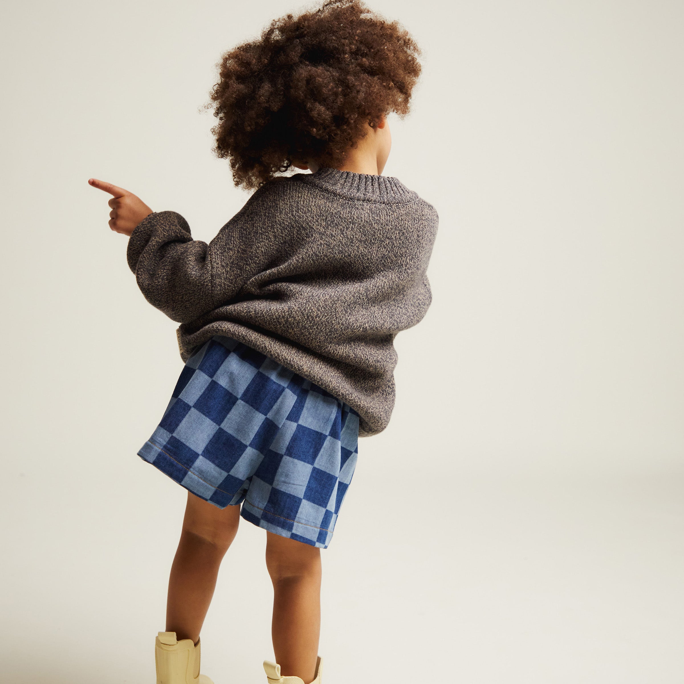 Shorts Frankie Checkerboard Denim
