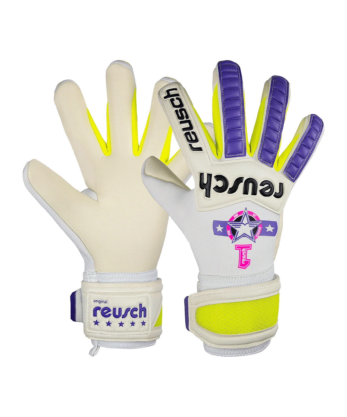 Reusch Legacy Pro Am Gold X TW-Handschuhe Weiss Lila F1055