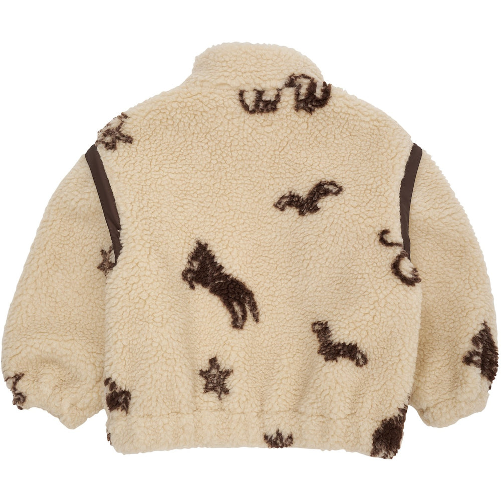 Køb COPENHAGEN COLORS Sand/Cowboy Comb. Printed Bamse Jakke W. Removable Ærmer