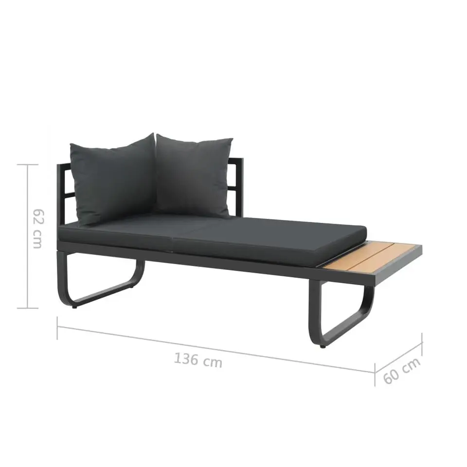 vidaXL - Loungeset - Grijs - Metaal