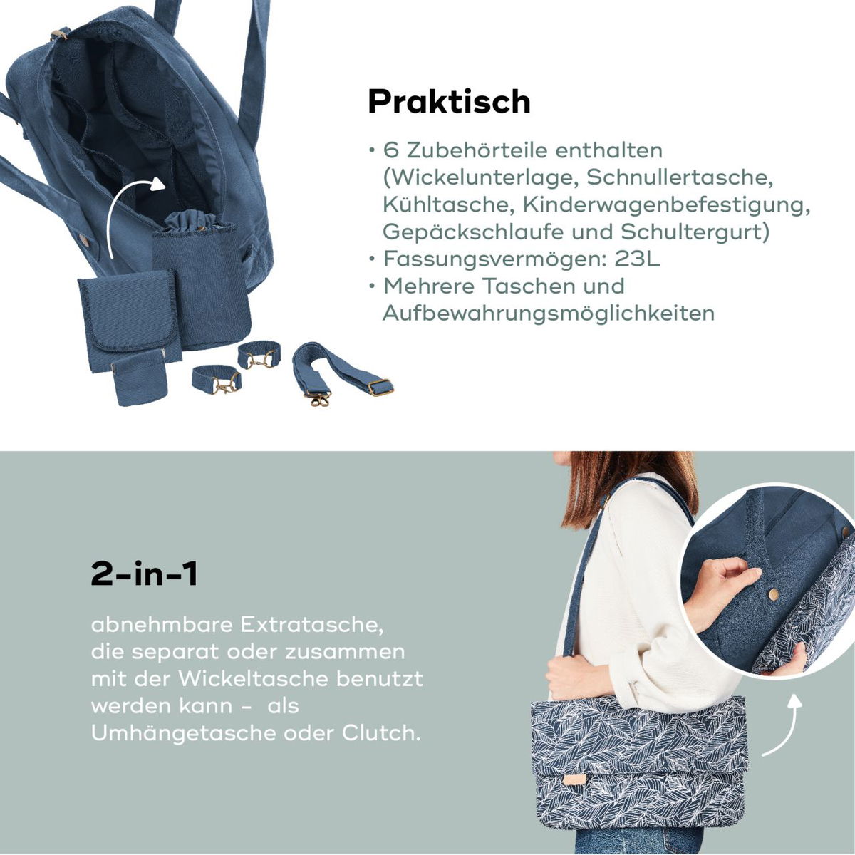 BabymoovBabymoov   Wickeltasche Day to Day palm