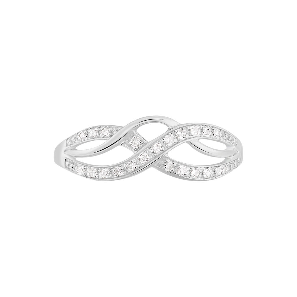 Bague Vaguelette Or Blanc Diamant