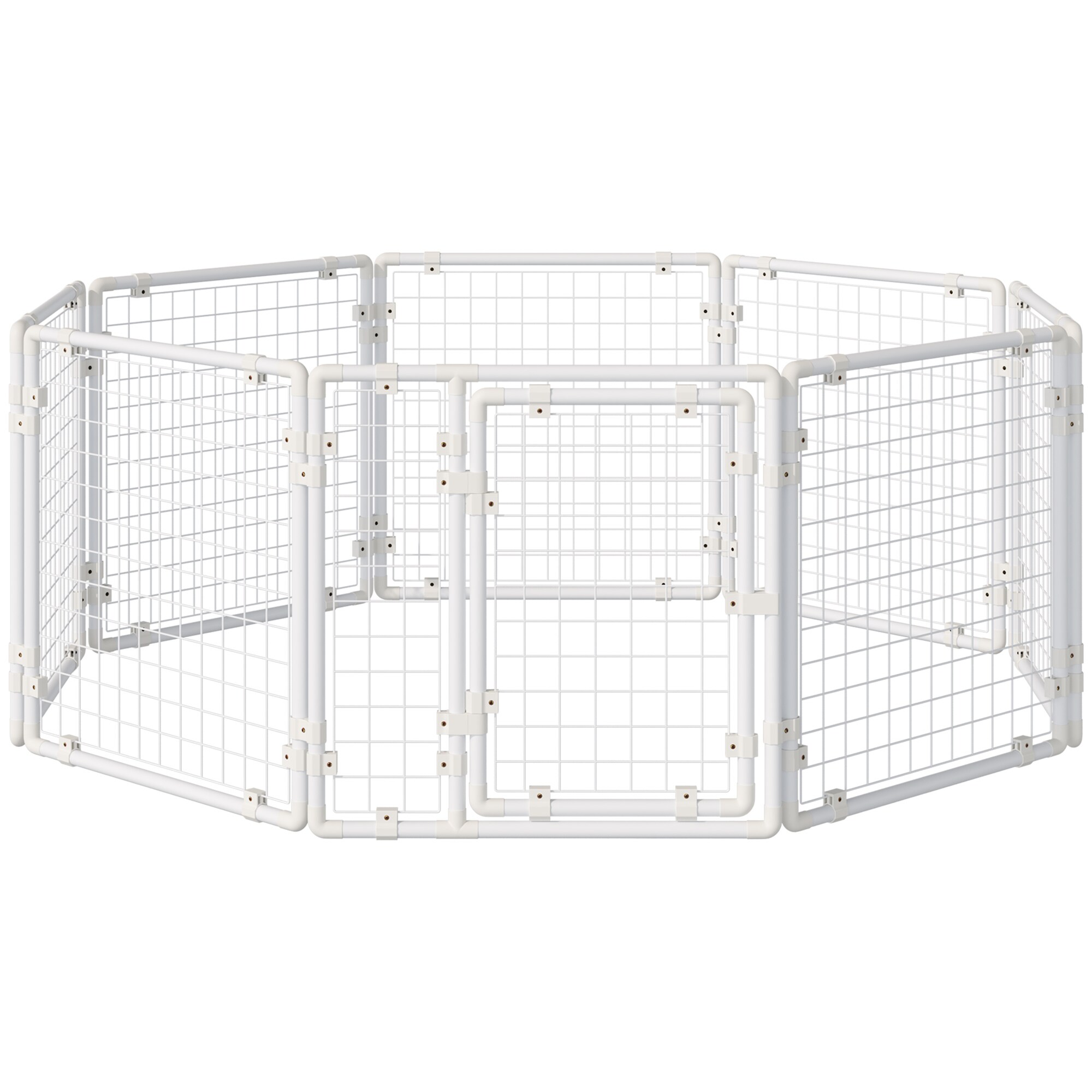 PawHut Kleintierstall mit DIY-Funktion weiß 68L x 68B x 2,5H cm