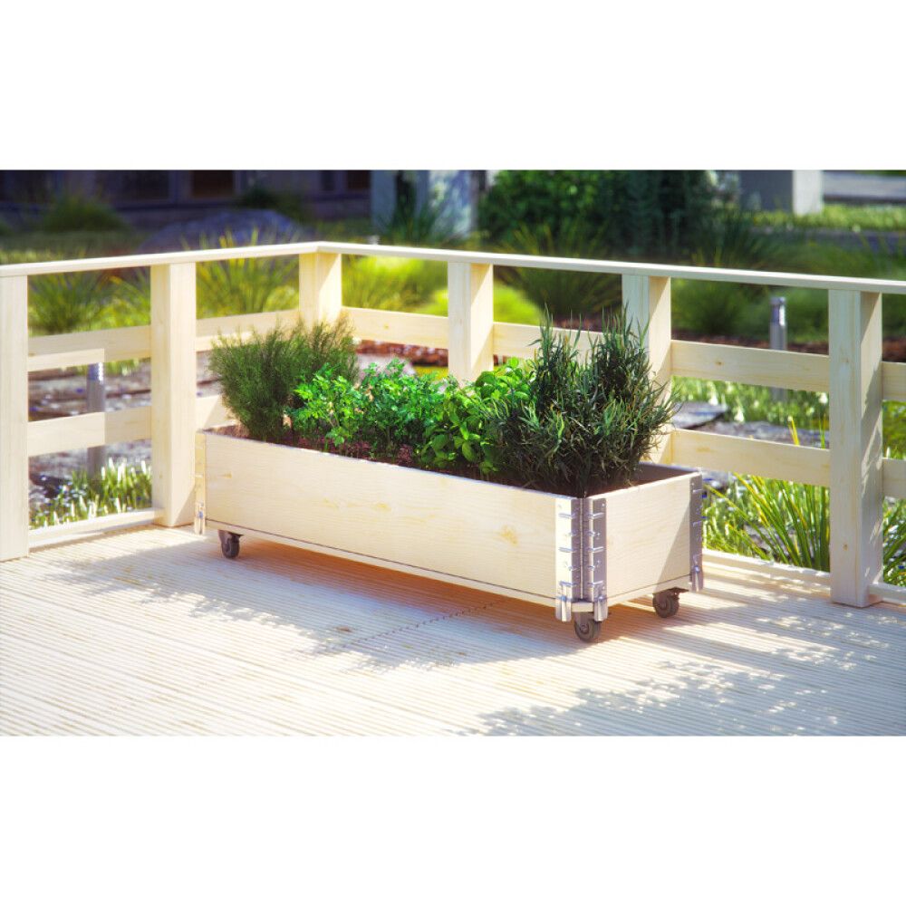 PLANTEKASSE 120X40X19,5CM NATUR