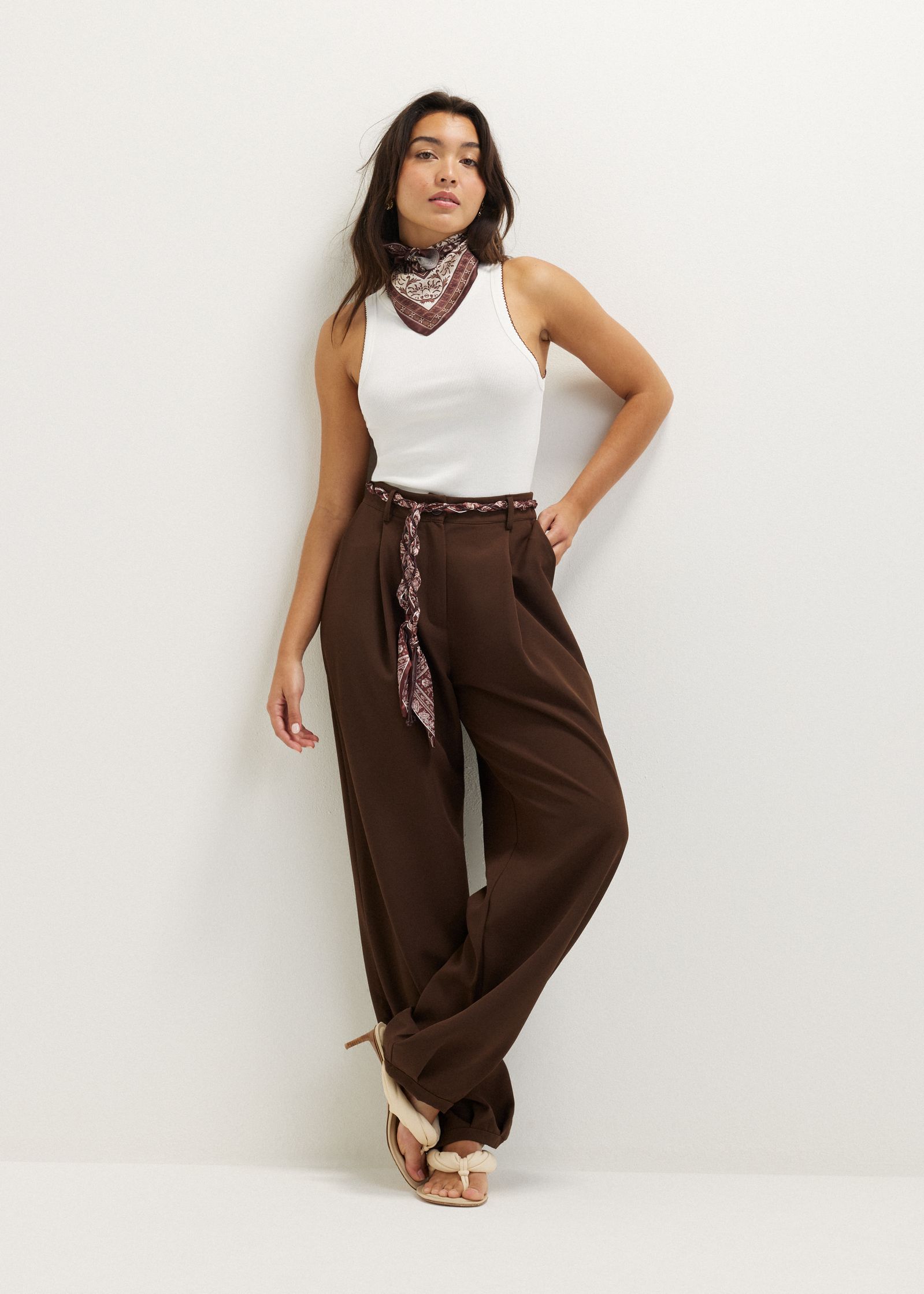 Barrel broek met ceintuur