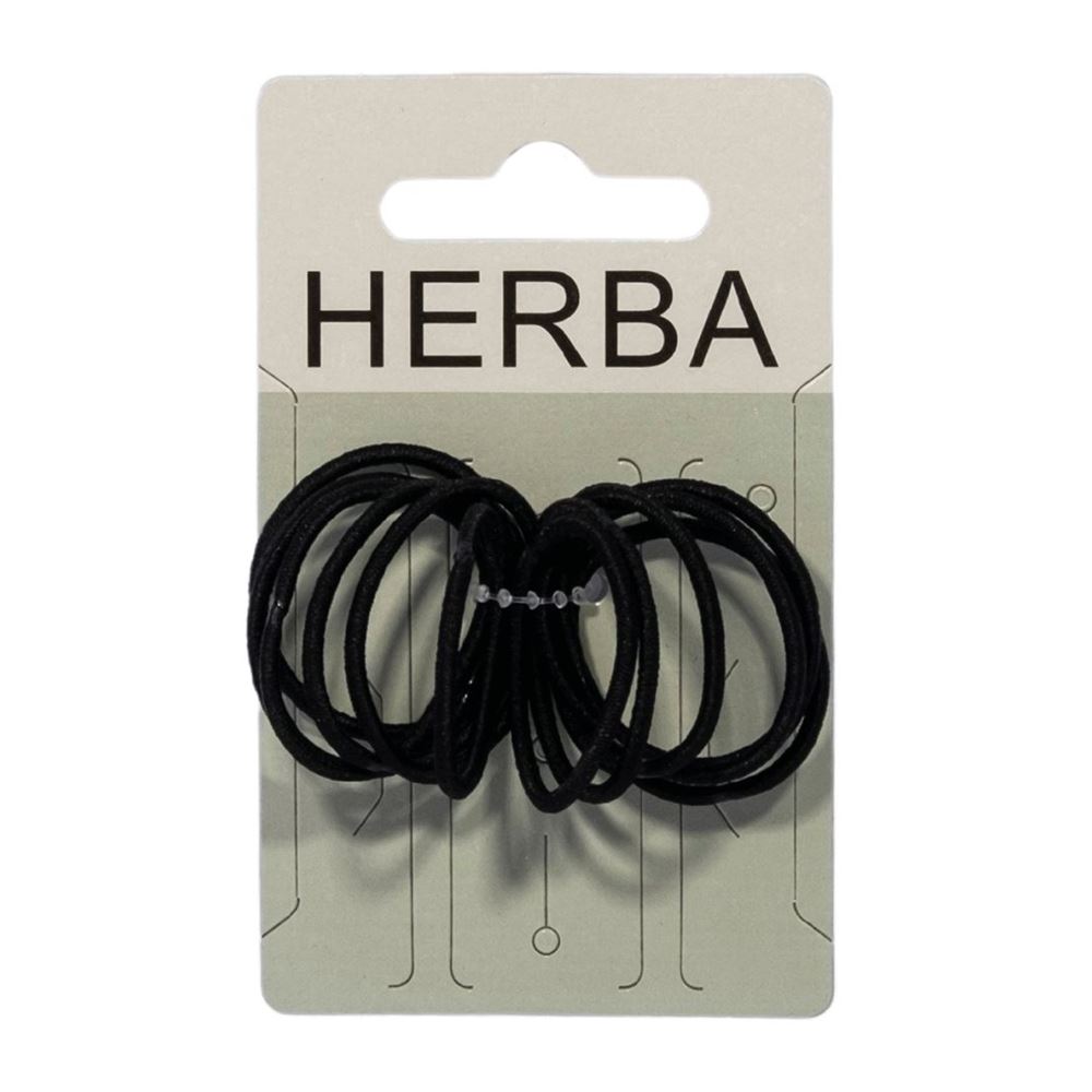 HERBA Haarbinder 3cm schwarz 12 Stk
