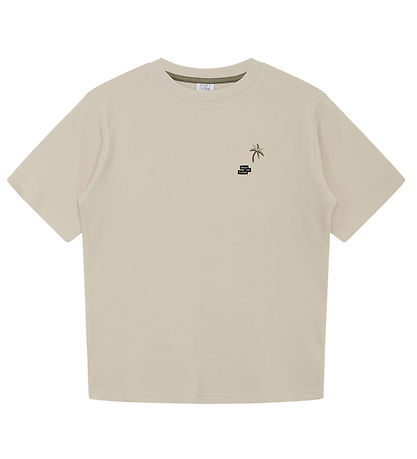 Hust and Claire T-Shirt - Anskil - Sand Stone m. Palme
