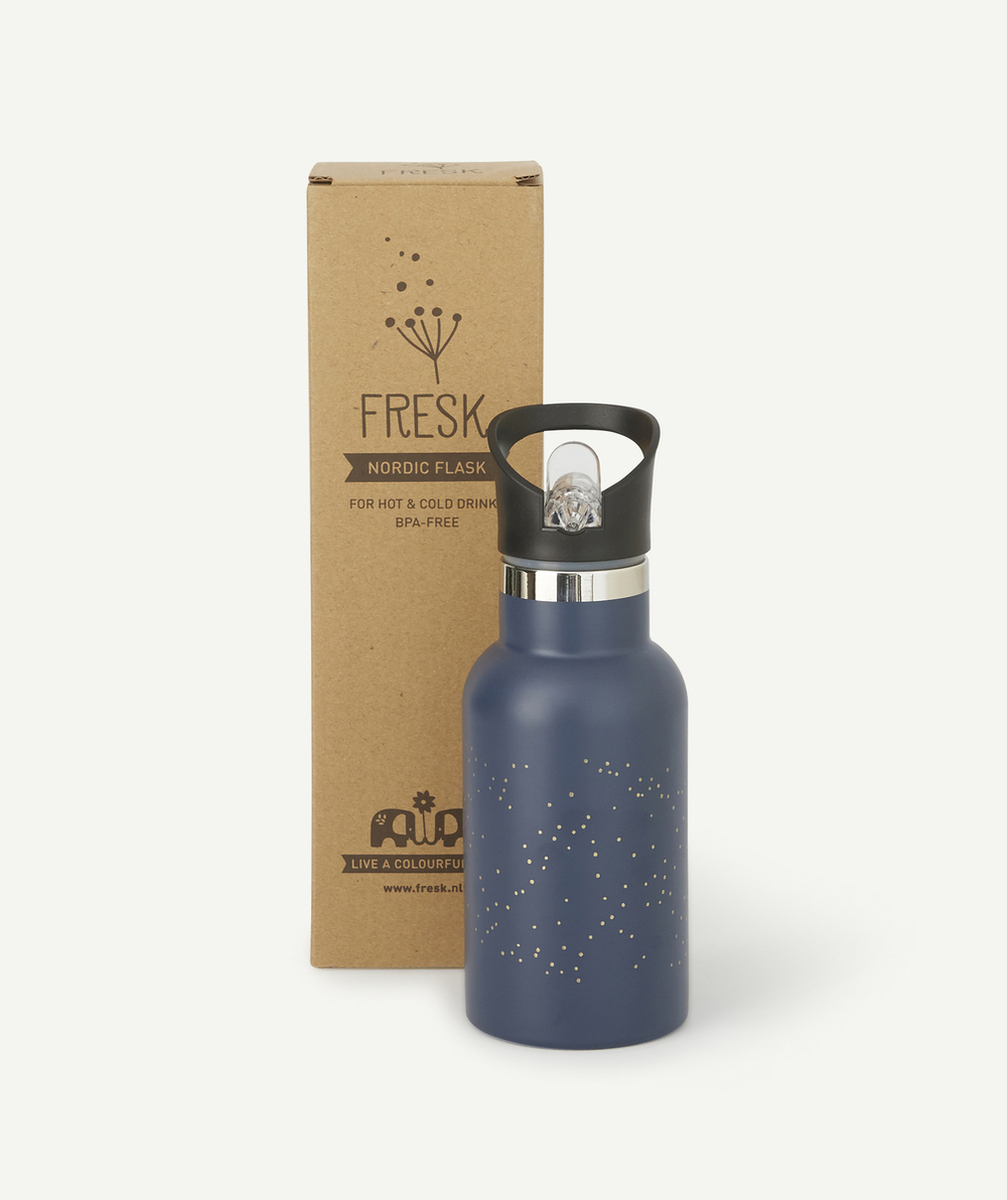 FRESKGOURDE BLEU NUIT À POIS COULEUR DORÉE 350ML ENFANT