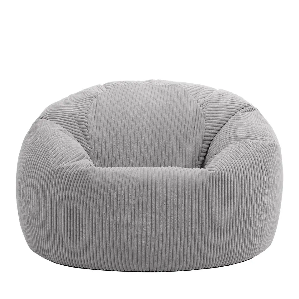 Set van 2 icon Zitzak Kingston - Corduroy Zitzak Volwassenen - Grijs
