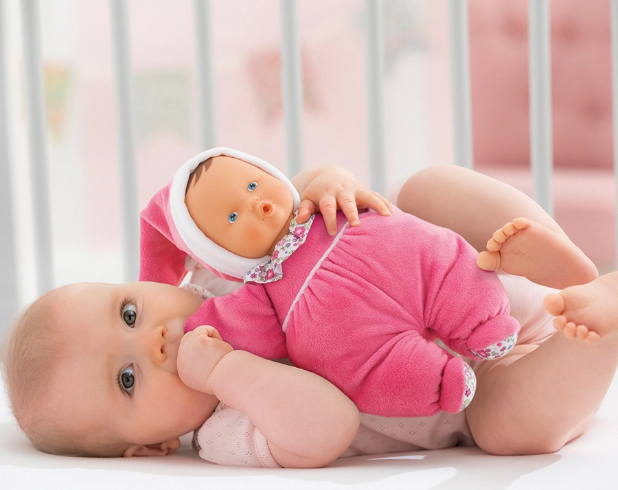 Puppe BABIPOUCE 1001 BLUMEN (28cm) in pink