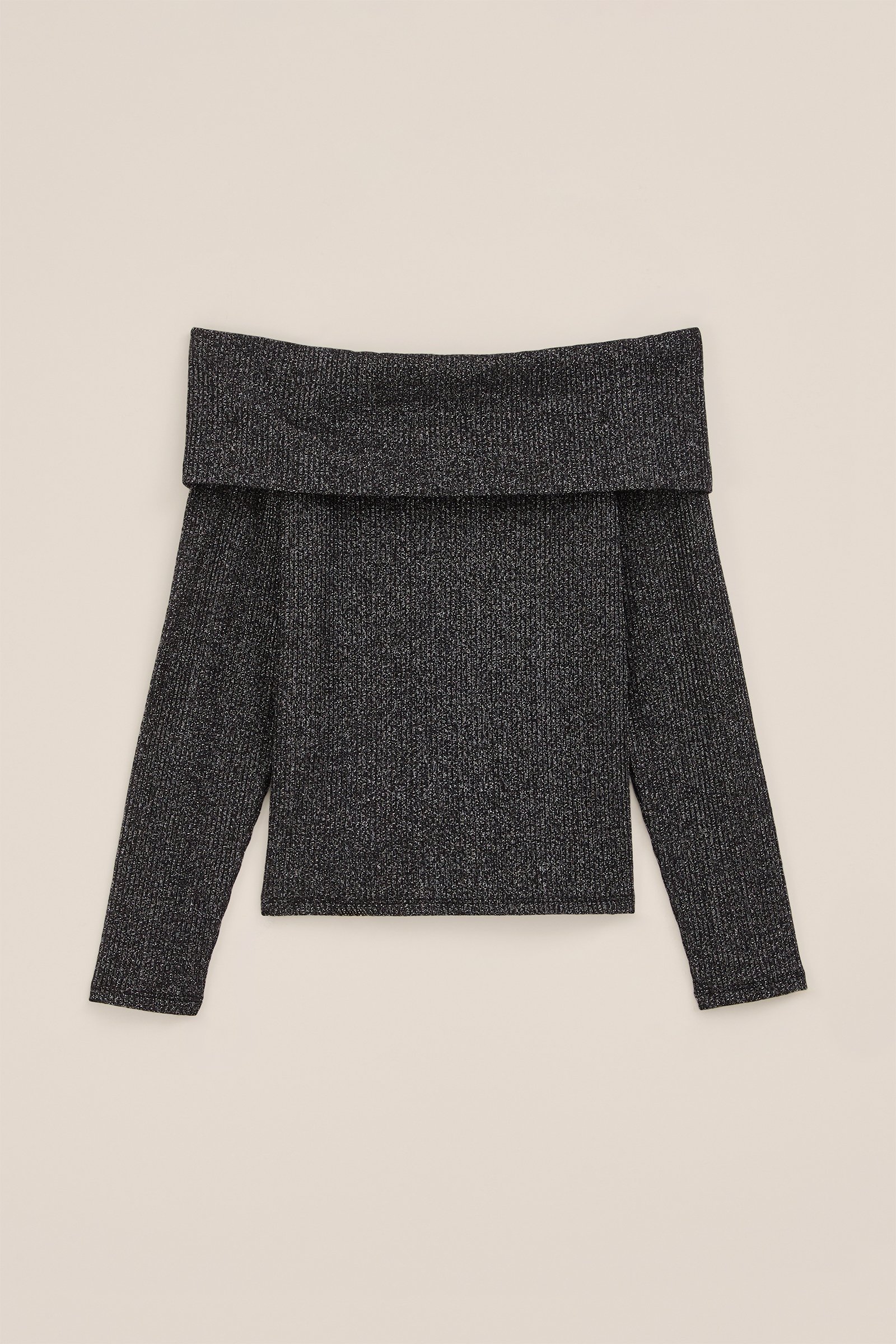Meisjes top met glittergaren WE Fashion Zwart