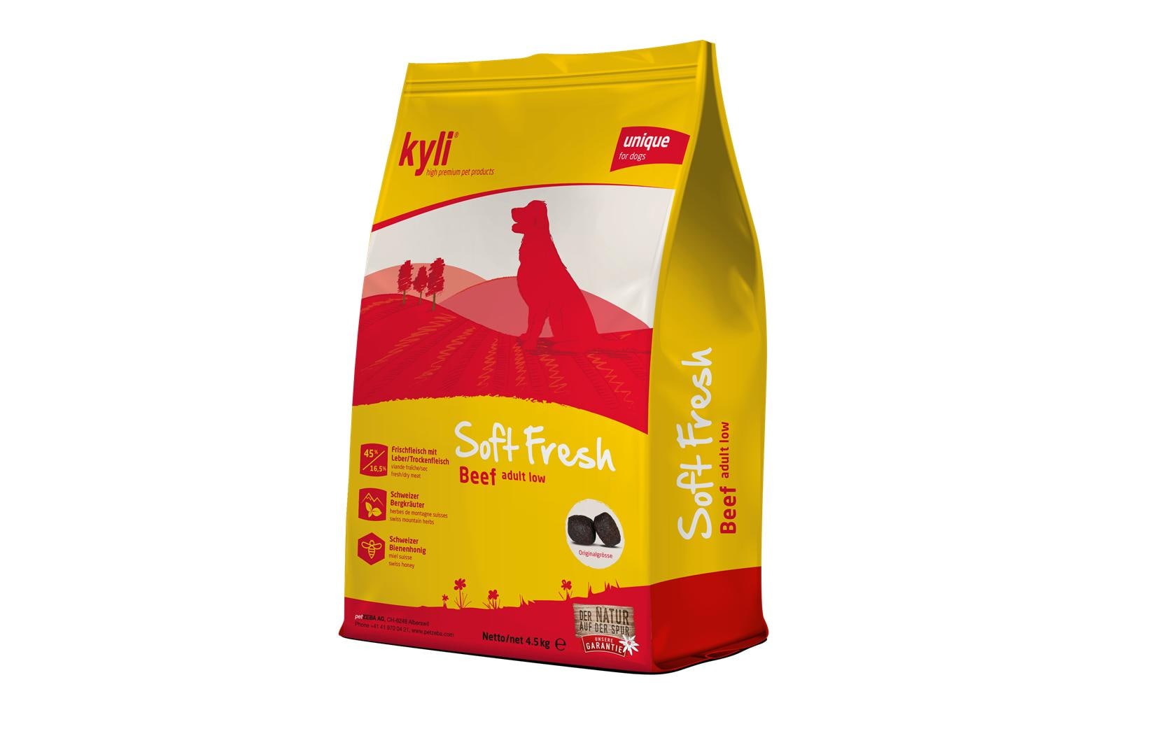 Halbfeuchtfutter SoftFresh Beef, 4.5 kgAlleinfuttermittel Soft für ausgewachsene Hunde