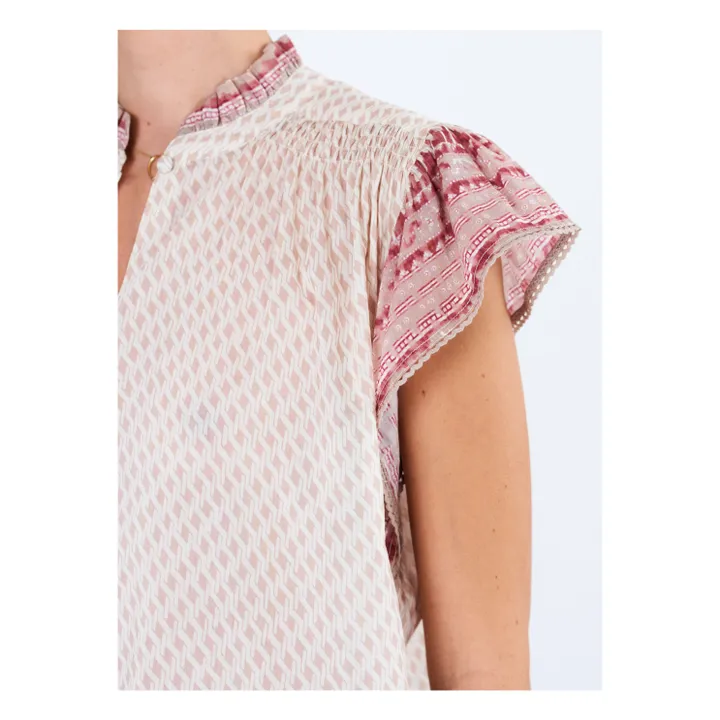 M.A.B.E. Blouse Imprimée Ode | Rose poudré