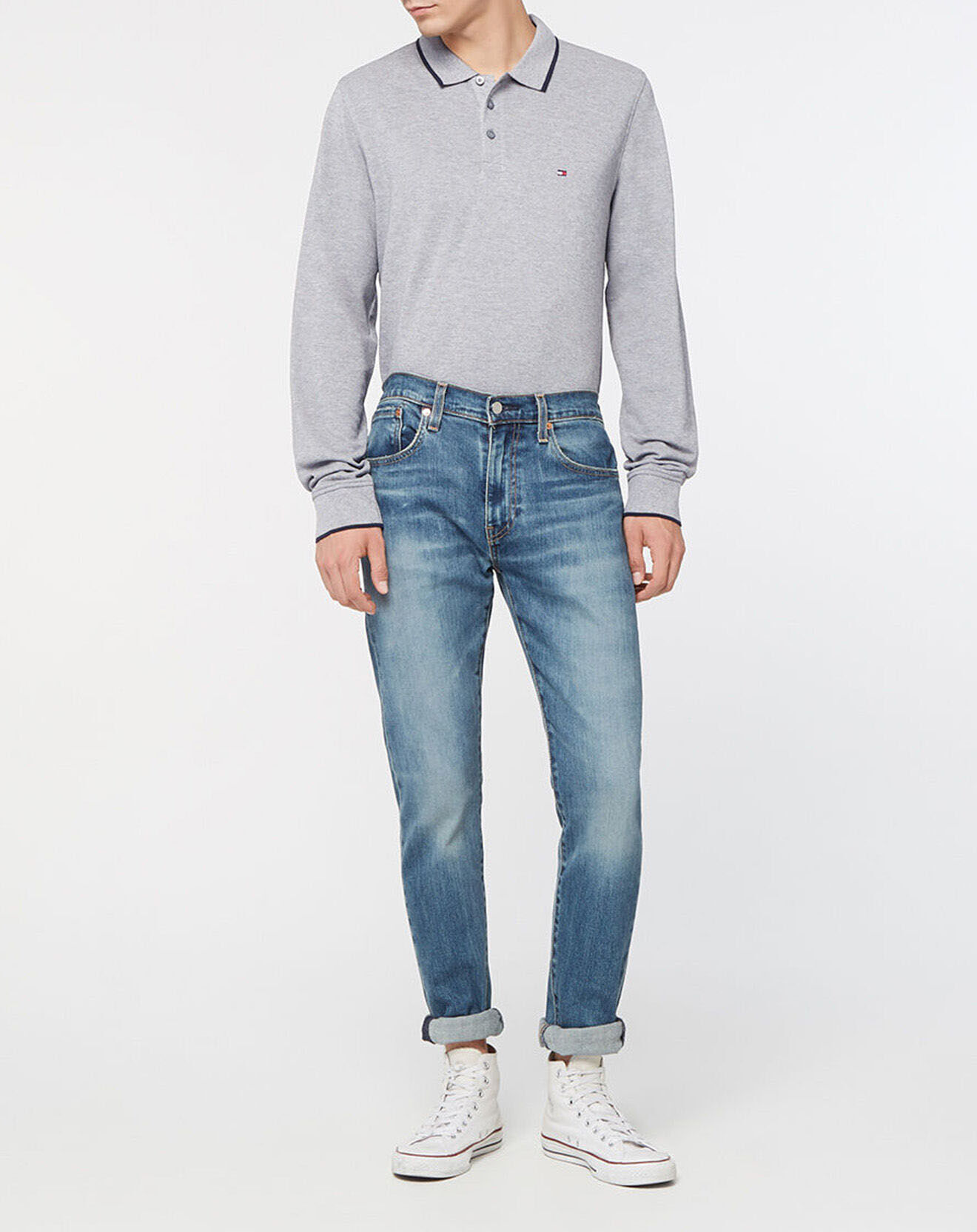 Tommy Hilfiger Polo Regular Basic Tipped gris