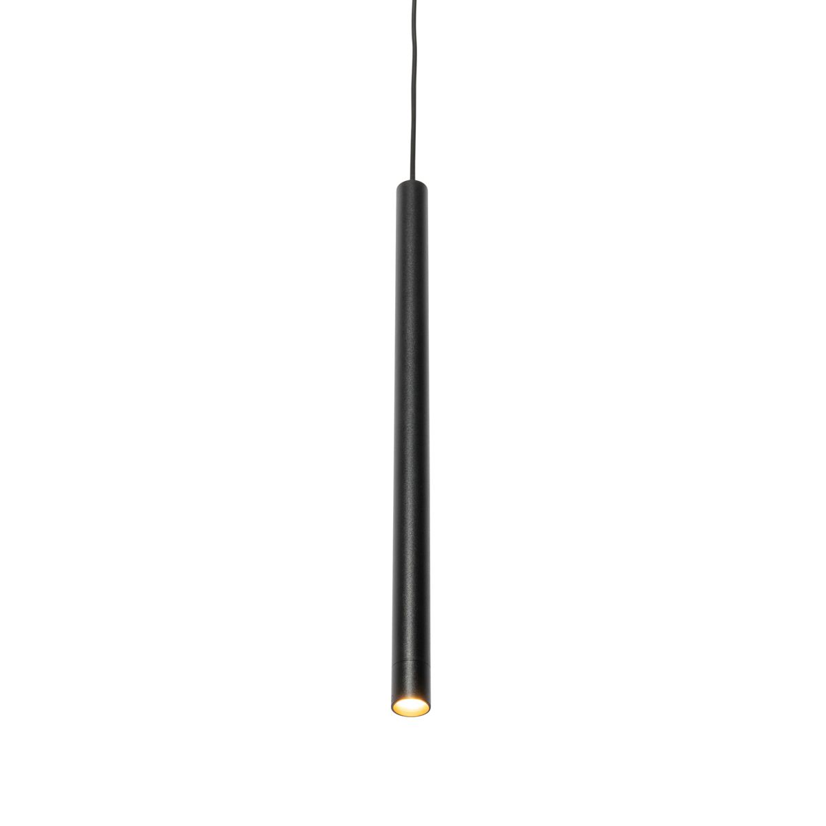 Modern railsysteem met 5 hanglampen zwart 1-fase - Iconic Frini