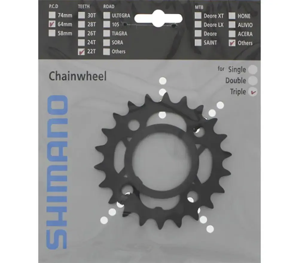 Shimano Acera FC-M391 Triple Kettingblad met Beschermer Zwart 9 Speed