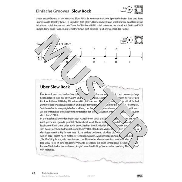 Hage Musikverlag Cajon Schule