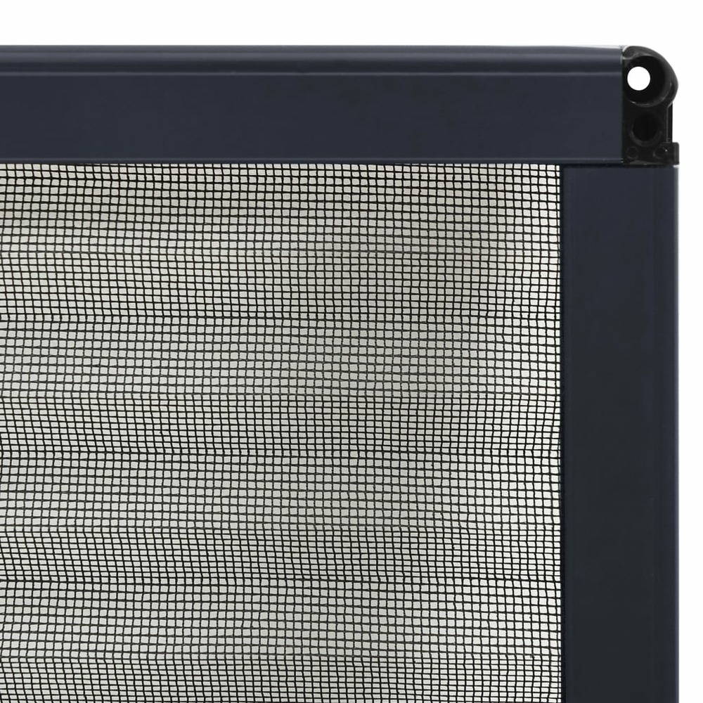 Moustiquaire plissée pour fenêtre aluminium anthracite 80x120cm