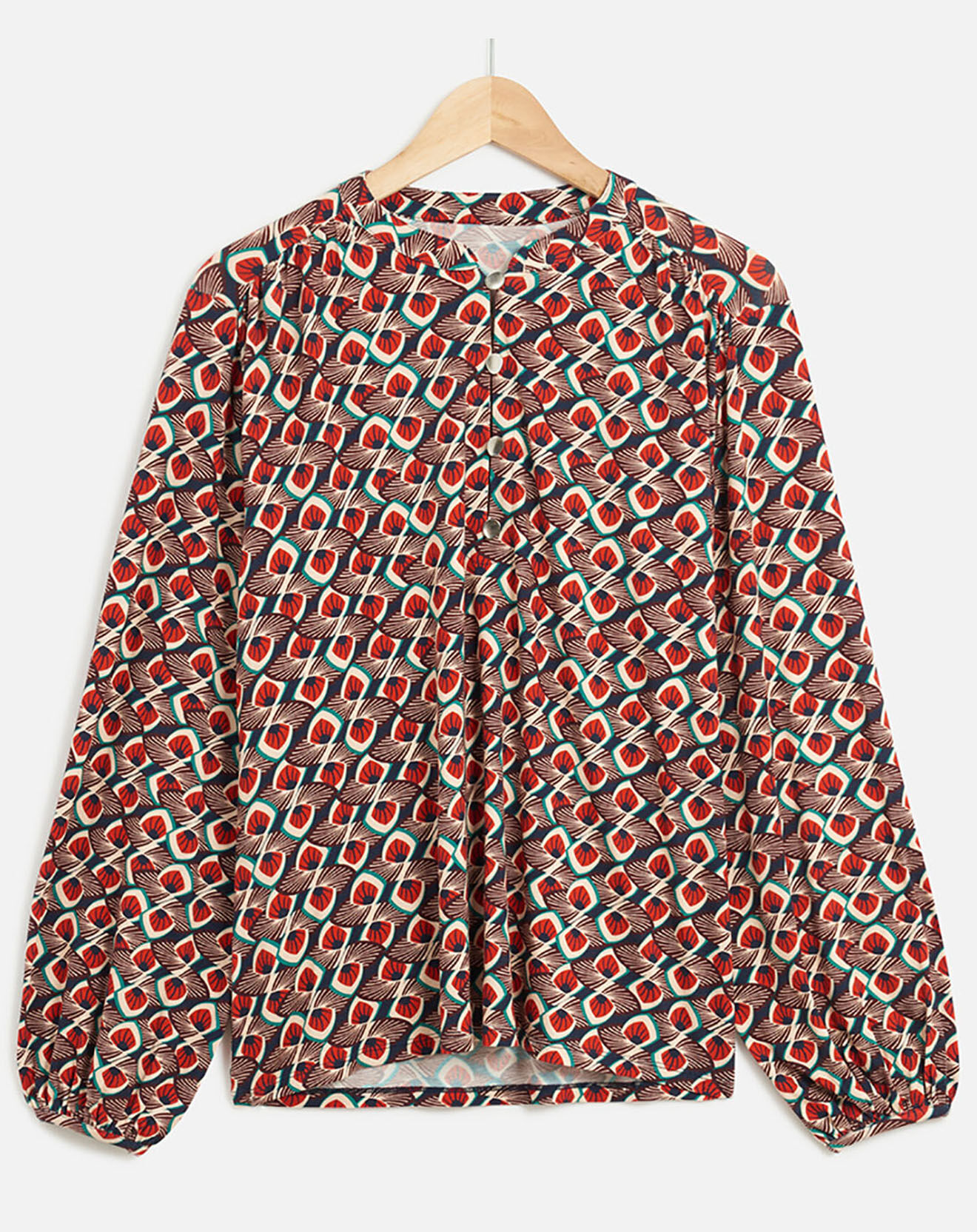 Caroll Blouse Tess imprimée rouge
