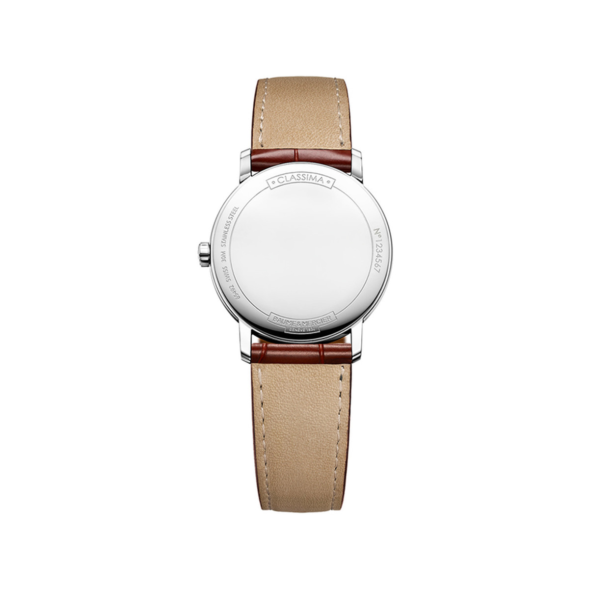Montre Baume et Mercier Classima femme acier bracelet cuir brun