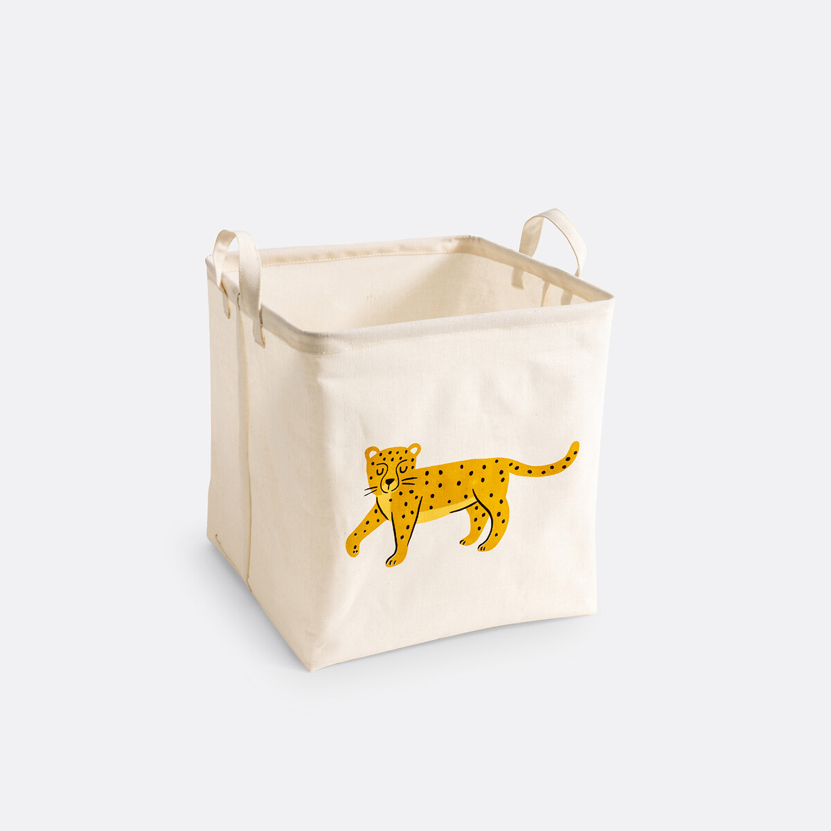 LA REDOUTE INTERIORS<br>Cesta quadrada com estampa de leopardo, Junglito