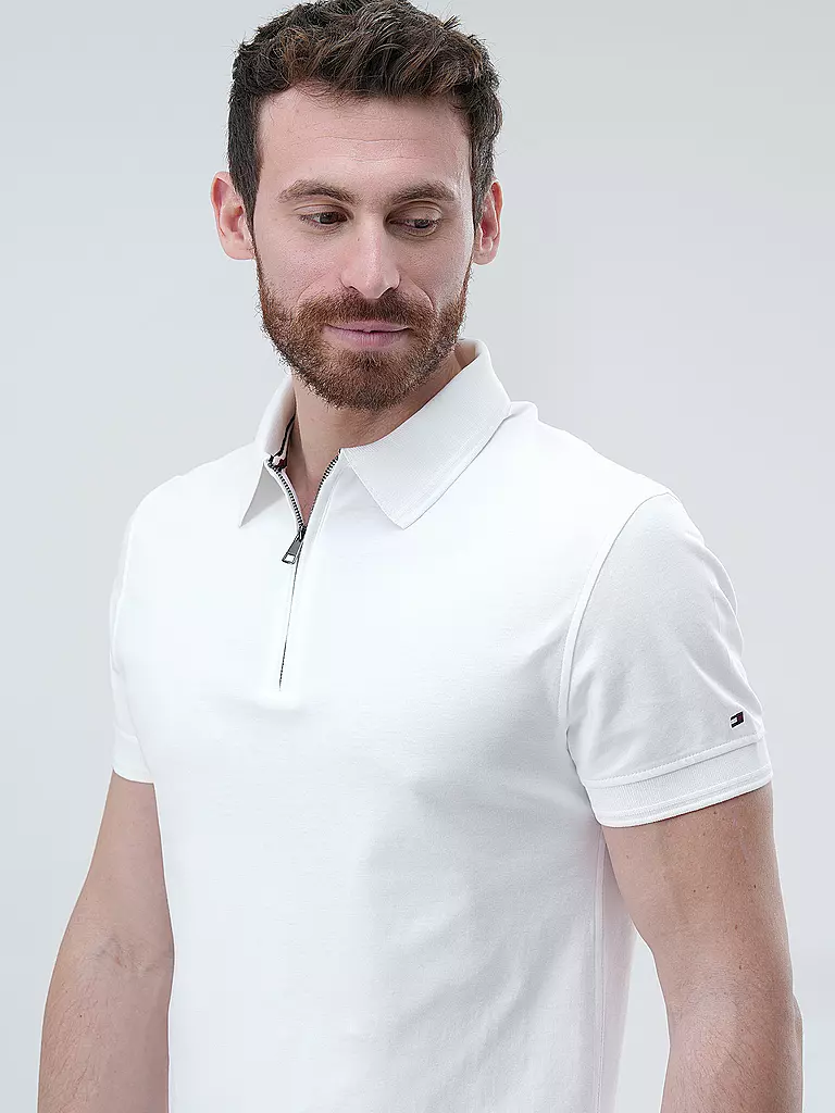 TOMMY HILFIGER Poloshirt Slim Fit weiss