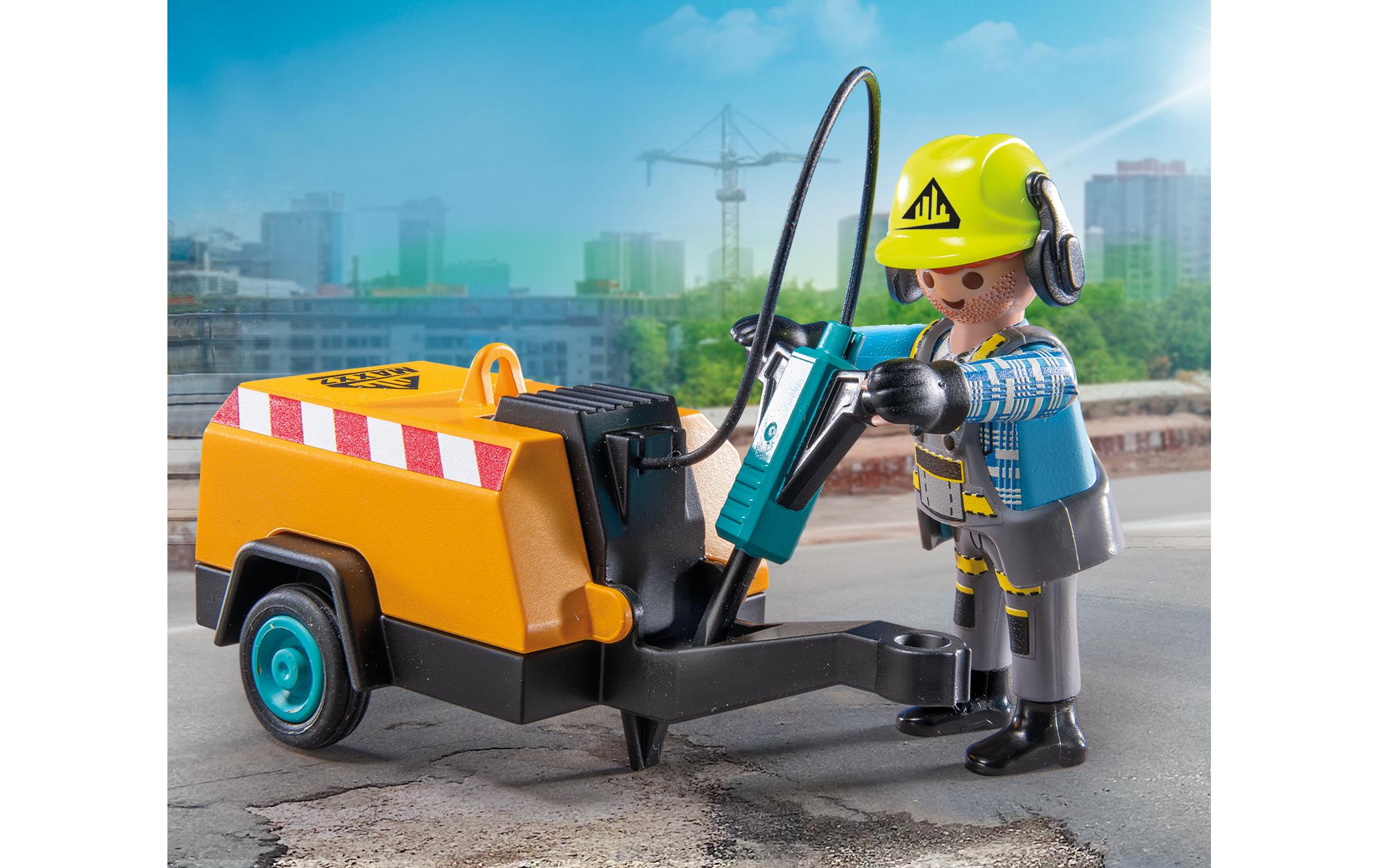 Action Heroes Bauarbeiter mit Meissel 71752Spielfigur-Set
