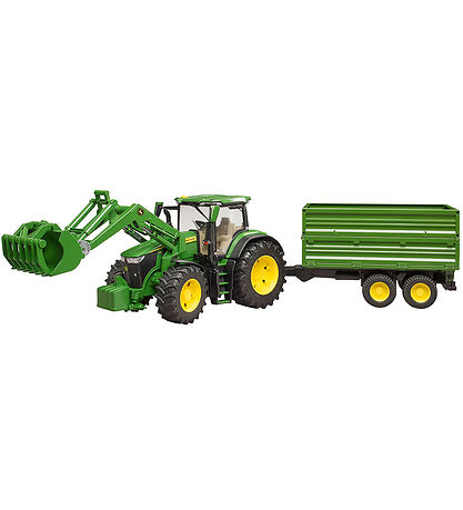 Bruder Traktor - John Deere 7R 350 m. Frontlader und Anhänger -
