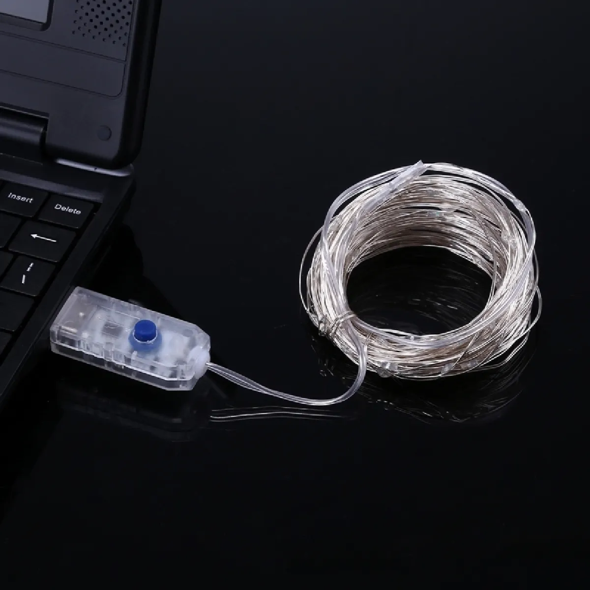 Wewoo Guirlande LED 10m - Argent et jaune