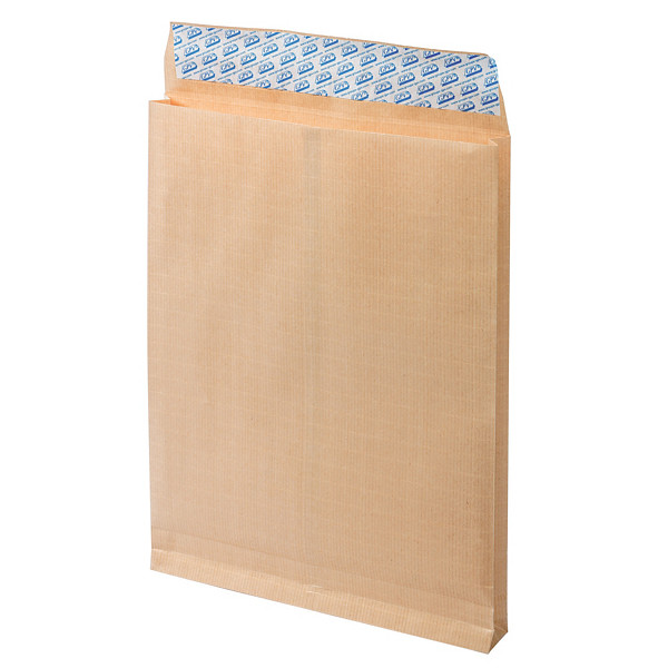 50 Pochettes Kraft armé à soufflets 30 mm GPV format 280 X 375 sans fenêtre