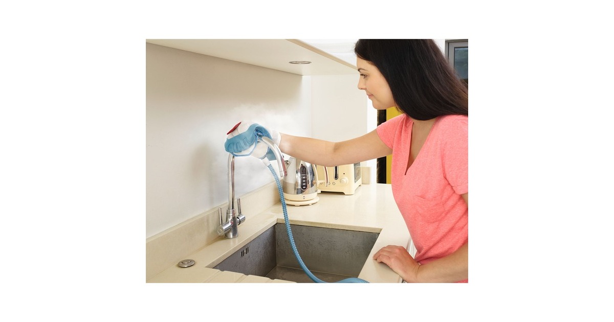 BLACK+DECKERBHSM1615DSM 1600W Steam-mop met SteaMitt, deltavoet en 17 accessoires stoomreiniger  (Wit/donkerpaars)
