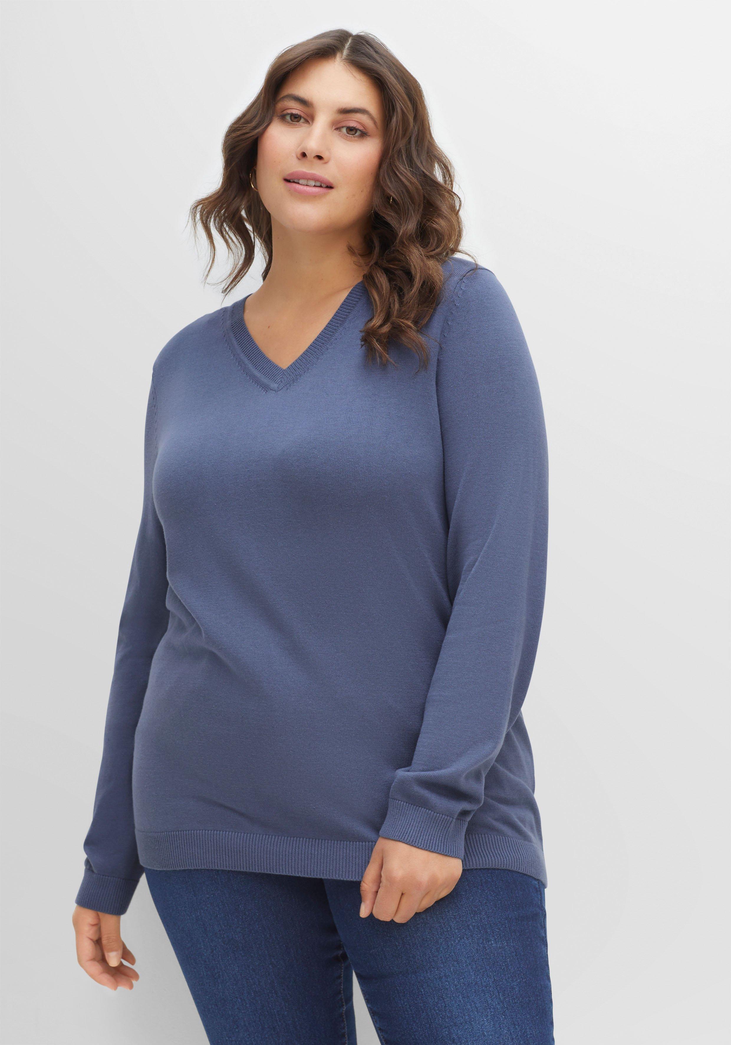 Pullover aus Feinstrick mit V-Ausschnitt