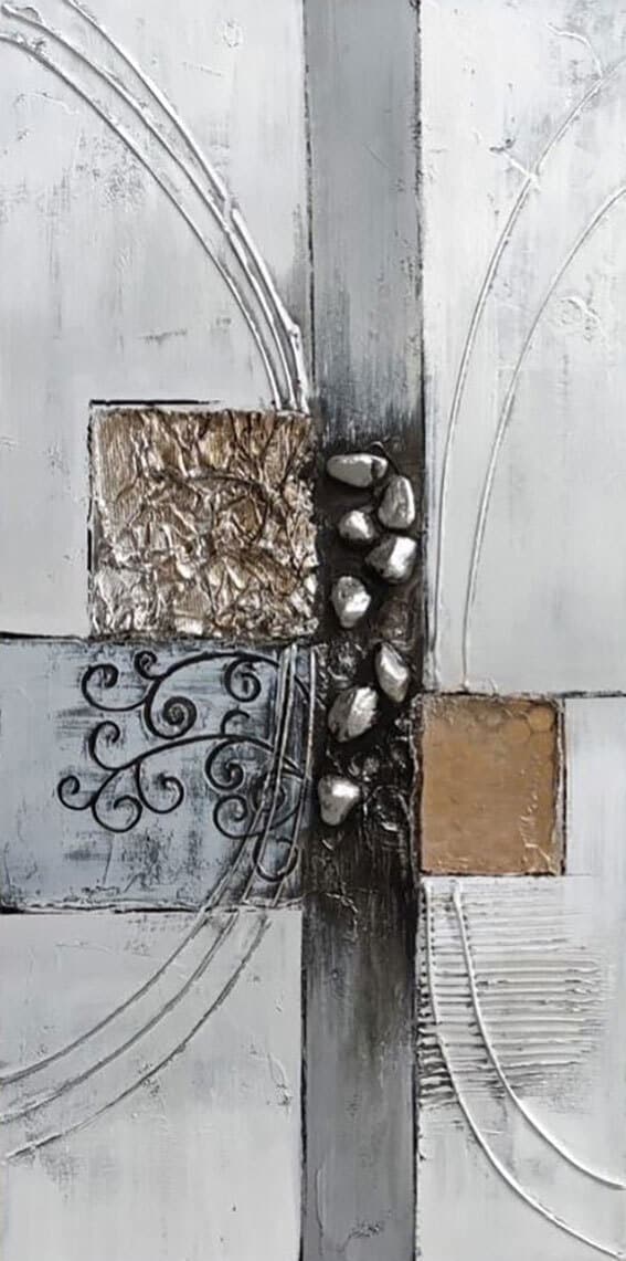Handgefertigtes Ölgemälde abstrakt 40 x 80
