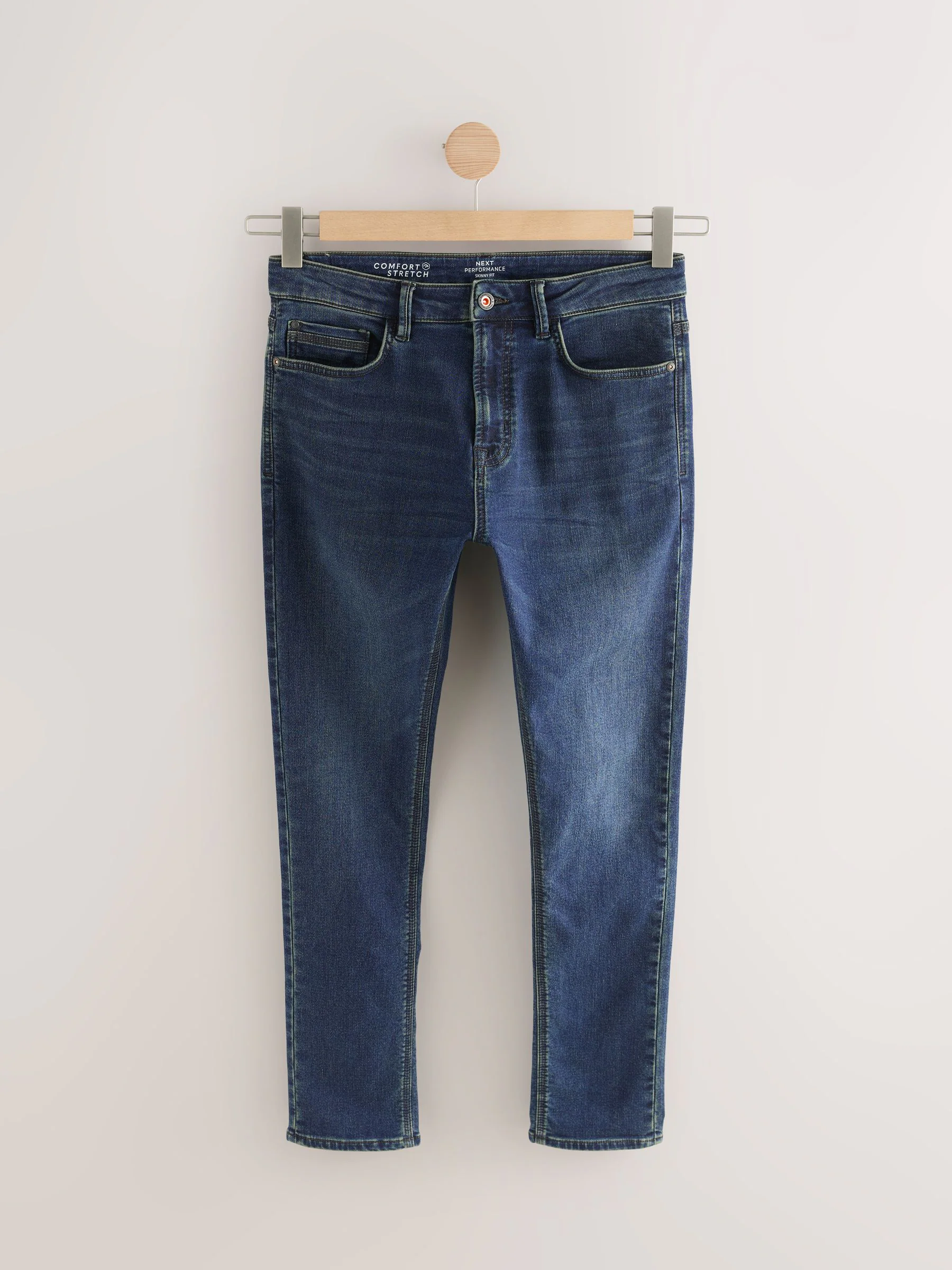 Vintage getint blauw - Strakke Pasvorm - Comfortabele stretchjeans