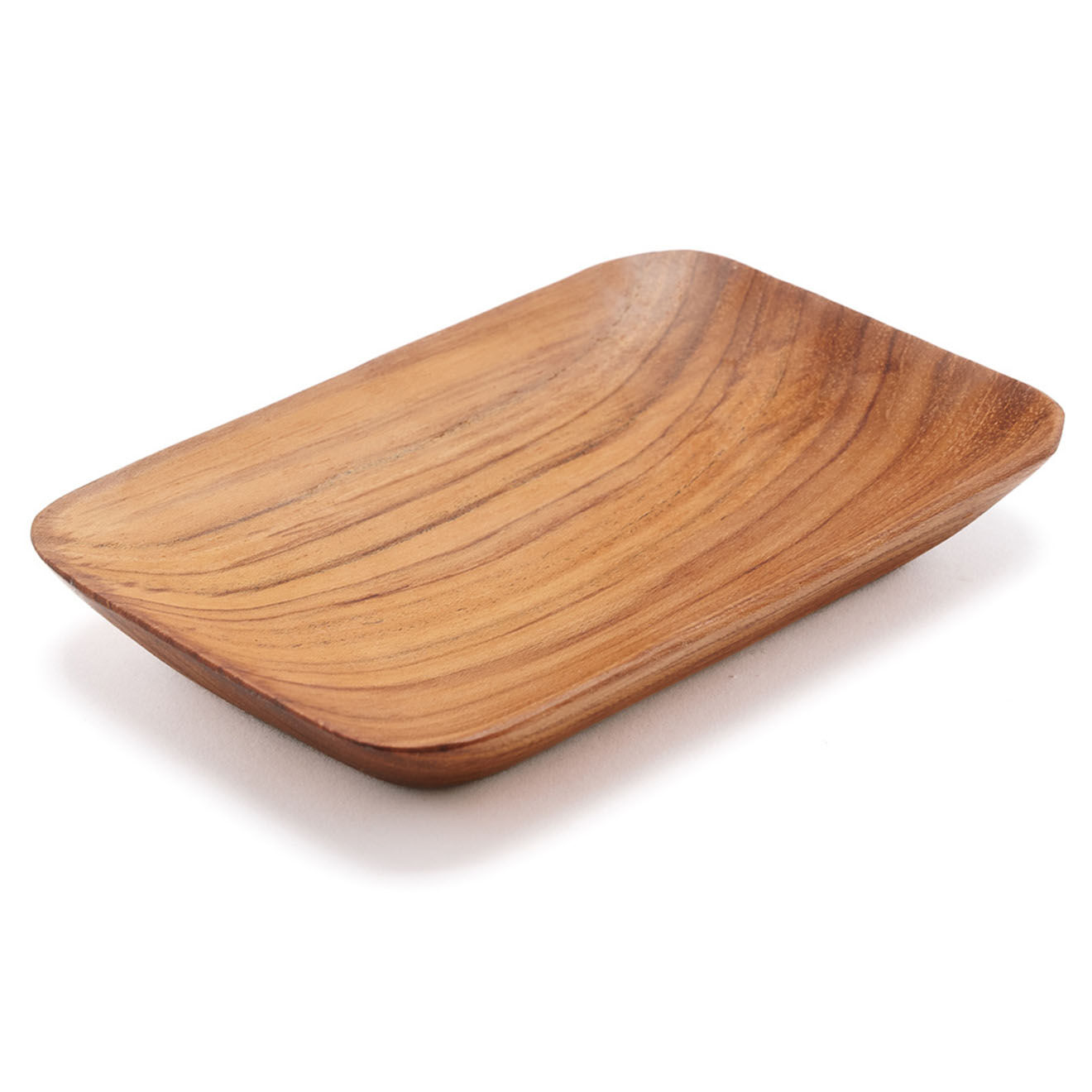 Bazar Bizar Plat en teck naturel - 13x9 cm
