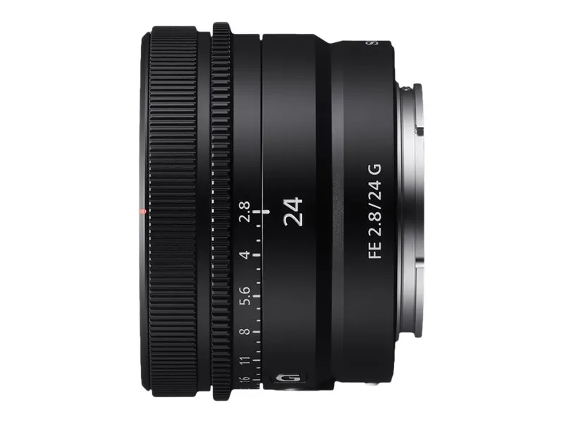 Sony SEL24F28G - Vidvinkel objektiv - 24 mm - f/2.8 G - Sony E-mount - for Cinema Line; a VLOGCAM; a1; a1 II; a6700; a7 IV; a7C; a7C II; a7CR; a7R V; a7s III; a9 III