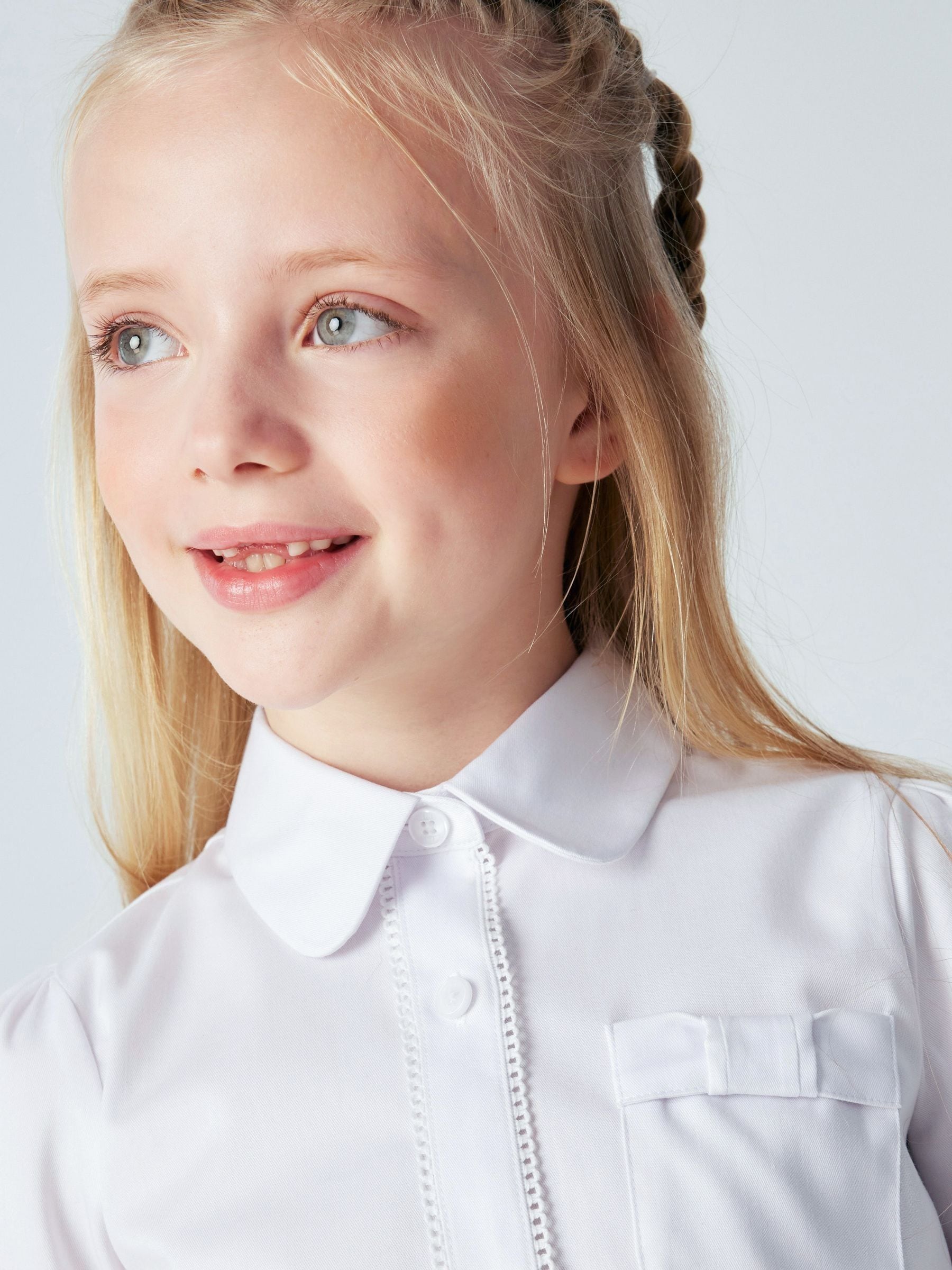 Clarks set van 3 schooloverhemden met lange mouwen en strik