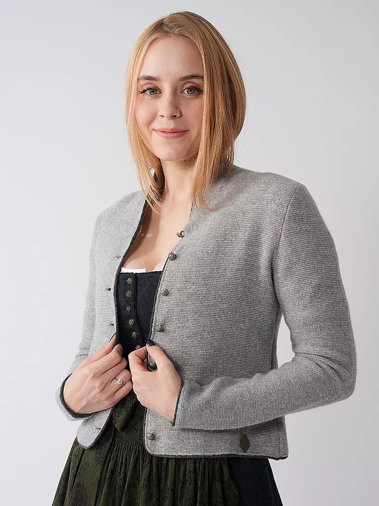 STAPF Trachtenstrickjacke DORIKA hellgrau