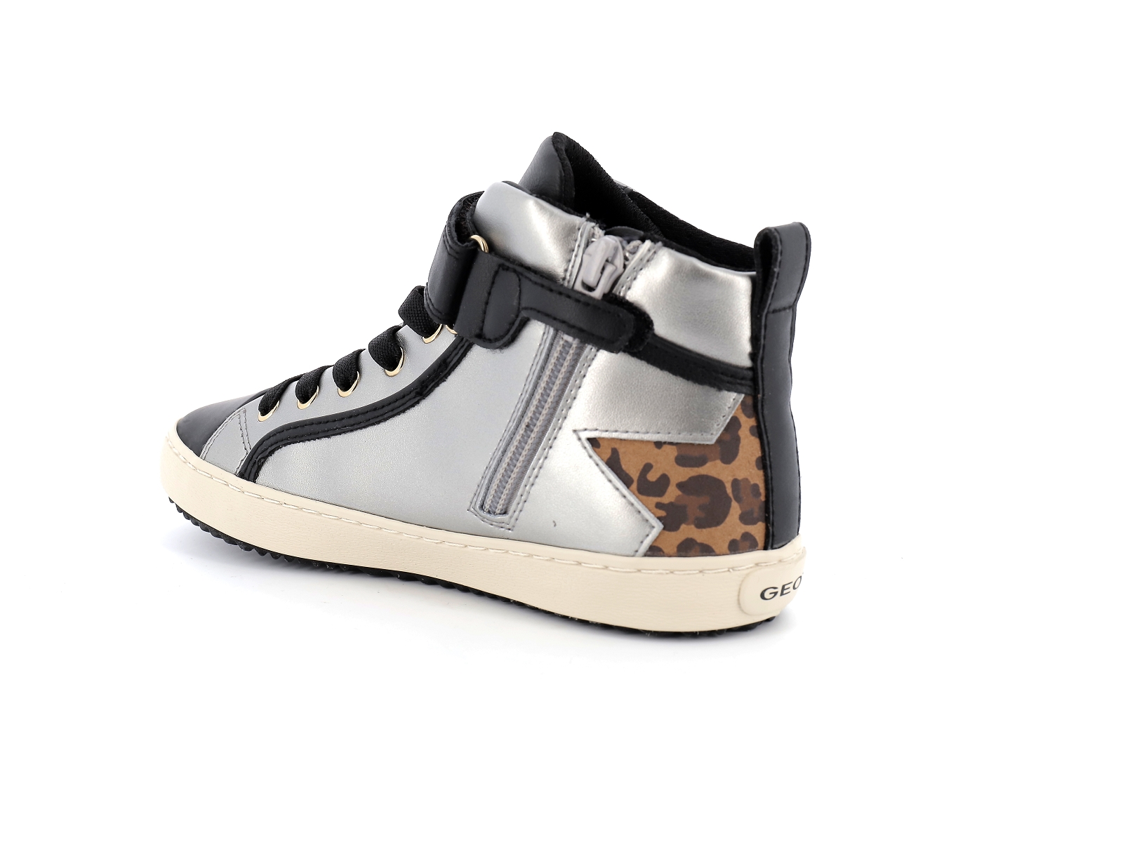 Geox-J KALISPERA GIRL-J944GM Matières combinées Argent Noir
