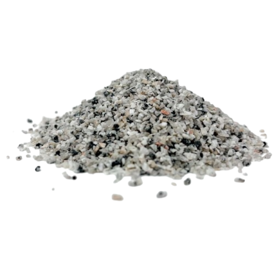 Areia de microcimento granito branco / Big bag de 1.000 kg / 0,2-0,6 mm