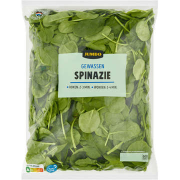 Jumbo Gewassen Spinazie 600 g