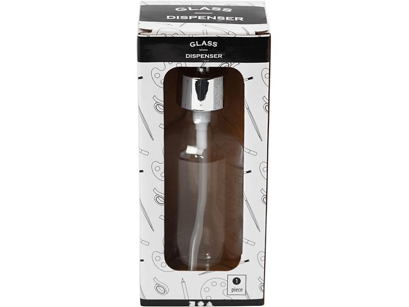 Creativ Company Seifenspender 230 ml, Transparent Zylindrischer Seifenspender