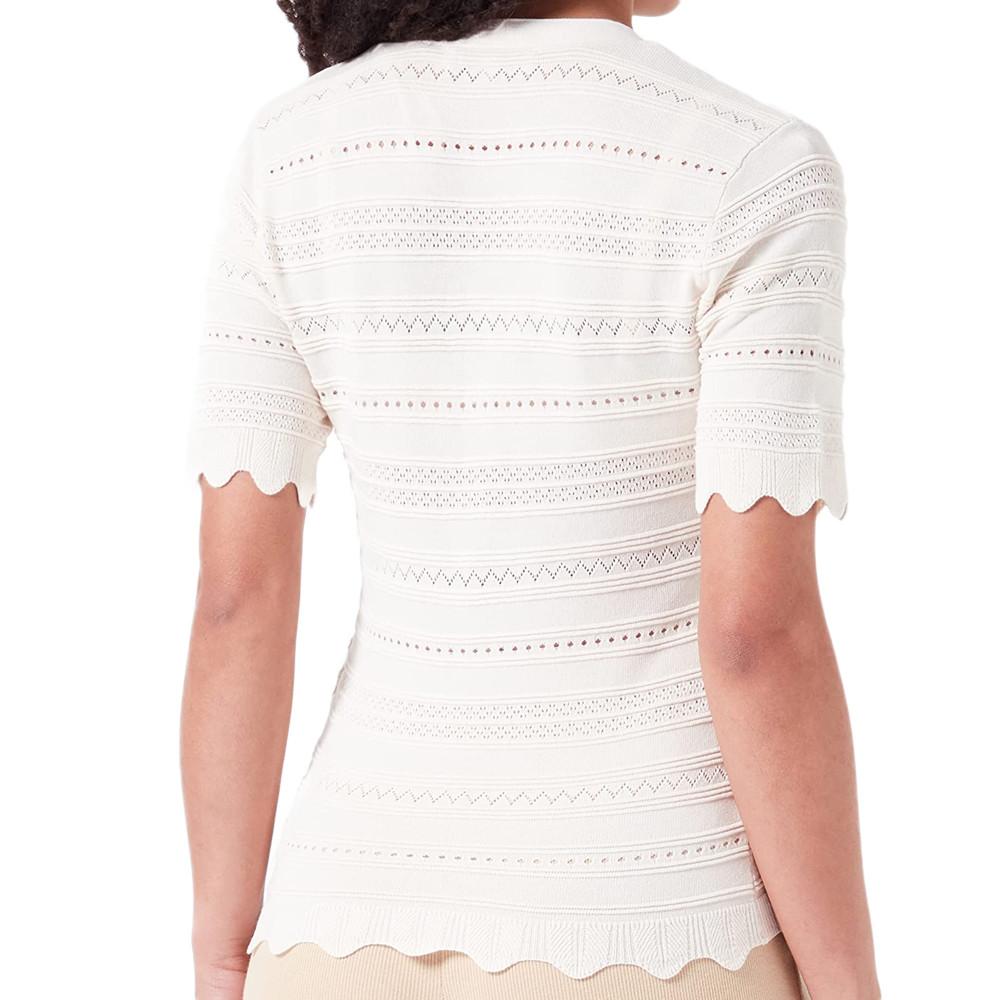 Morgan Pull Manches courtes Écru Femme Morgan ISHI