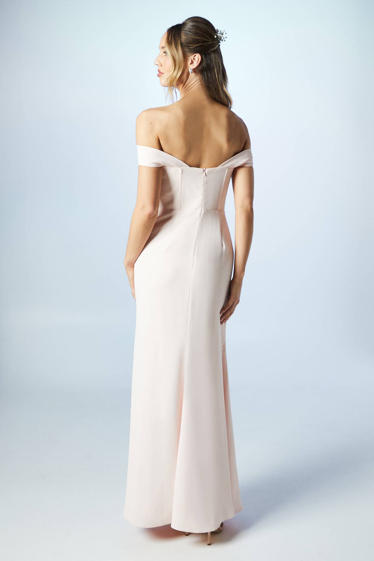 Coast Robe de Demoiselle d'Honneur Bardot à Corset en Crêpe
