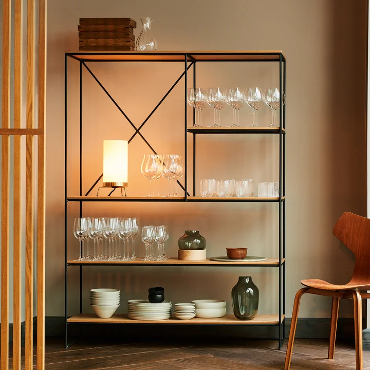 Fritz Hansen - Planner Regal small, Eiche / schwarz