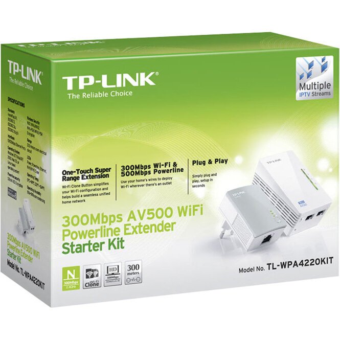 TP-Link TL-WPA4220 KIT 600 Mbit/s Ethernet/LAN Wifi Blanc 2 pièce(s)